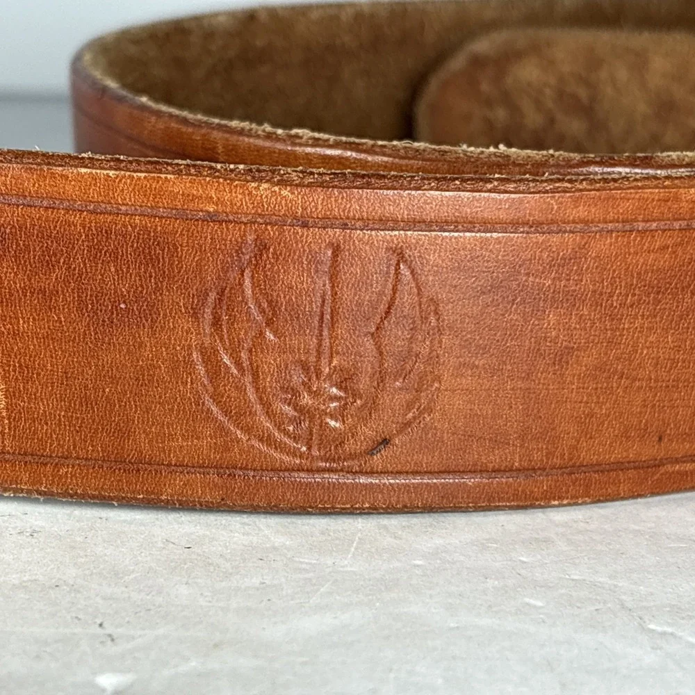 Vintage Brown‎ Leather Belt Unique (Mickey, Superman, Rolling Stones)